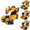 Inertia Oneclick Transforming Construction Vehicle Toy For Kids With Impact And Creative Play