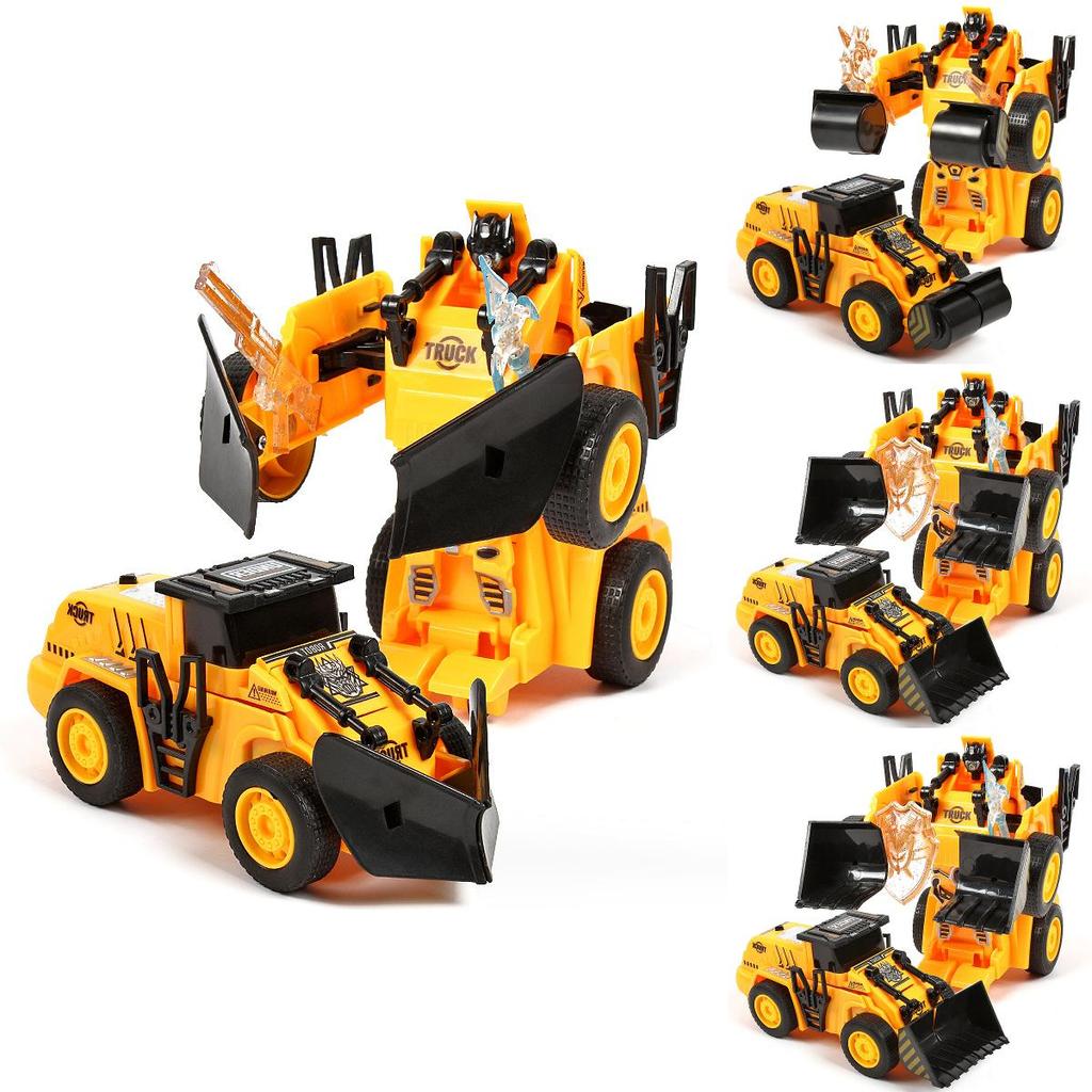 Inertia Oneclick Transforming Construction Vehicle Toy For Kids With Impact And Creative Play