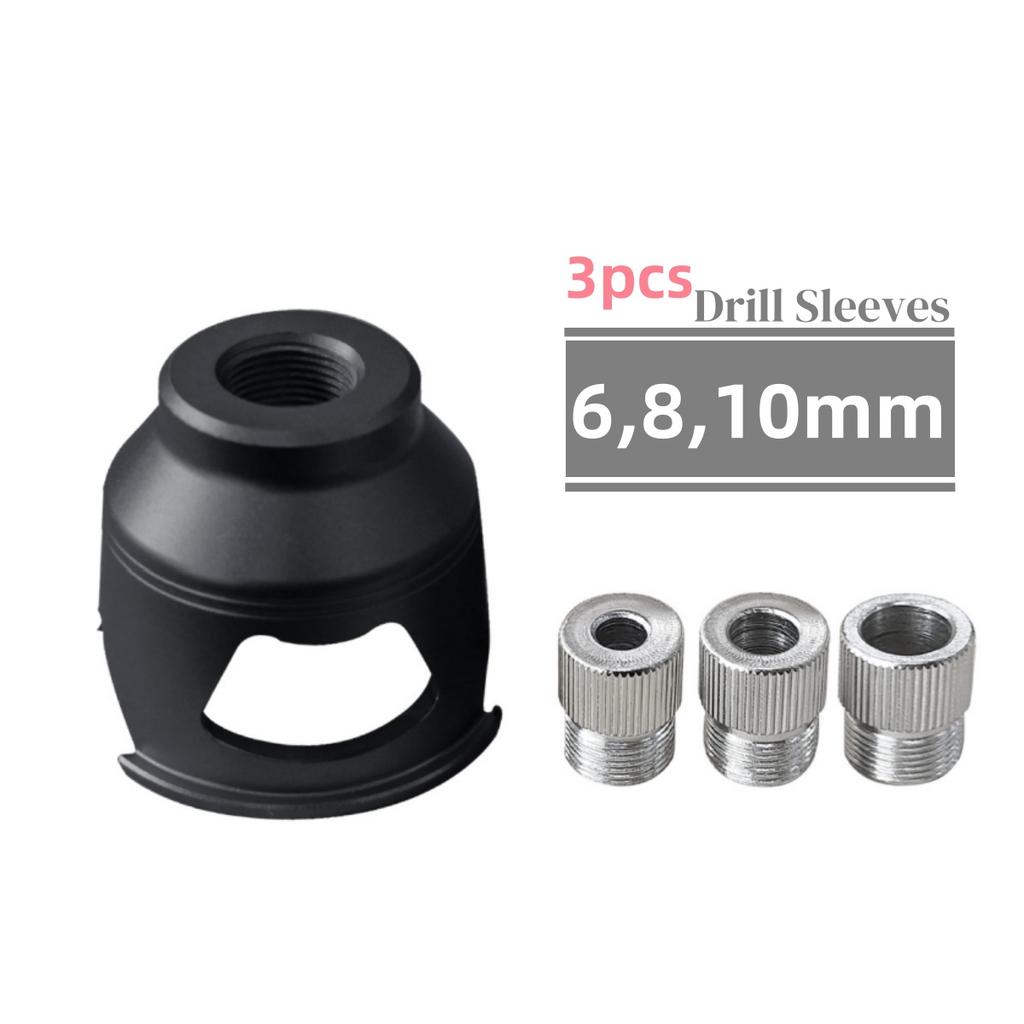 Vertical Drill Guide Doweling Jigs Kit 2-10mm/6,8,10mm Drill Positioning Aluminum Straight Angled Guide Locator Hole Puncher Too