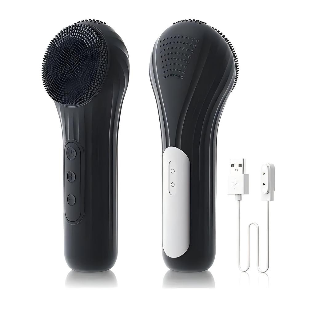 Electric Silicone Face Scrubber Device Sonic Facial Cleansing Wash Brush for Men Women Rechargeable Face Exfoliator for Massage
