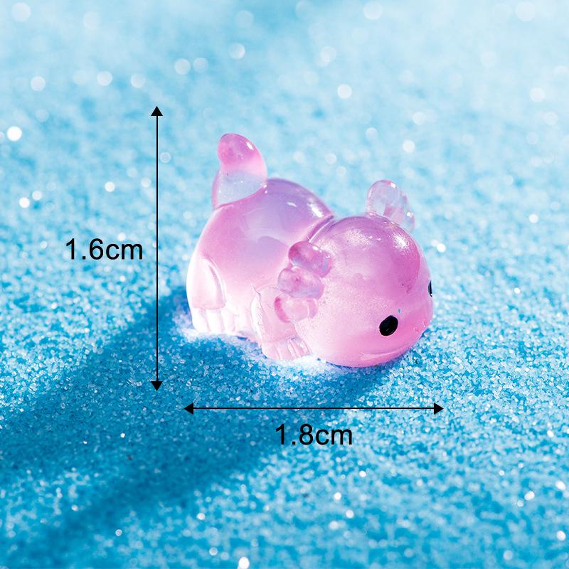 Mini Leuchtende Meerestiere Figur Delphin Krabbe Krake Meeresschildkröte Mikro Landschaft Ornament Aquarium Dekoration