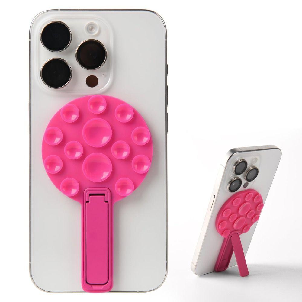 2 in 1 Phone Holder Silicone Mobile Phone Stand Universal Suction Cup Phone Mount