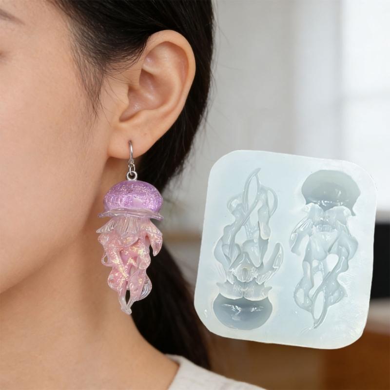 Silicone Nails Embellishment Molds Jellyfish Shape Accessory Crafting Molds Suitable for Beauty Enthusiasts Present