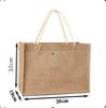 Jute Handbag - Laminated 3D Burlap Tote, Blank Linen Design, Logo Printable.
