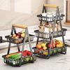 3-Tiers Design Kitchen Organizer Space-Saving Vegetable Storage Basket  Countertop Storage