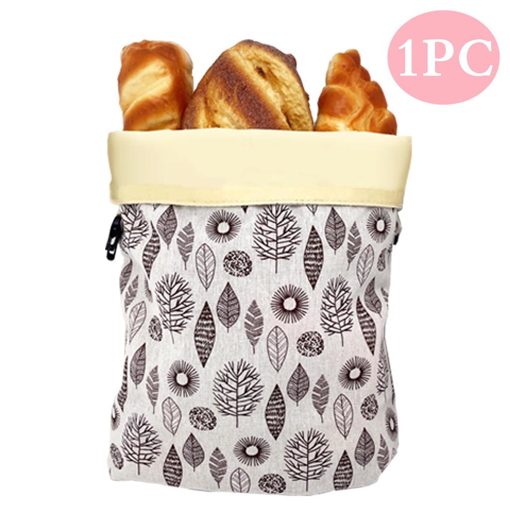 Eco-friendly Reusable Beeswax Bread Bag - Double-layer Linen Cotton for Freshness