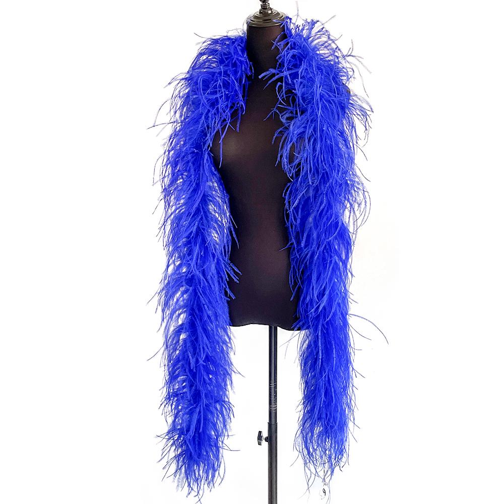 DIY 6 Ply Ostrich Feathers Boa 0.5M/1M/2M/3M Long Feather Shawl Costume Boa Plumes Carnival Clothes Dress Sewing Feather Trim Crafts