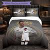 Vinicius Junior 3-teiliges Bettwäscheset Weiches Bettbezug-Set mit Kissenbezügen Bedrucktes Schlafzimmer-Deko-Set für Zuhause
