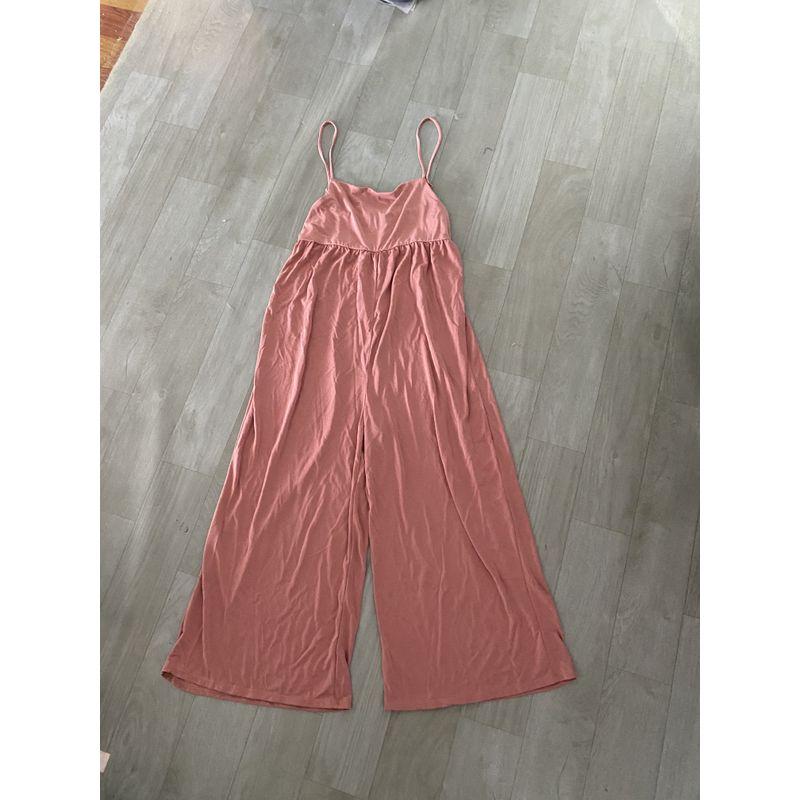 

Комбинезон с широкими штанинами Лето Новое поступление Женская одежда для внешней торговли Повседневный Легче всего сочетать Высокая талия Стройнящий Модал Бретели 15013 Brick Red S