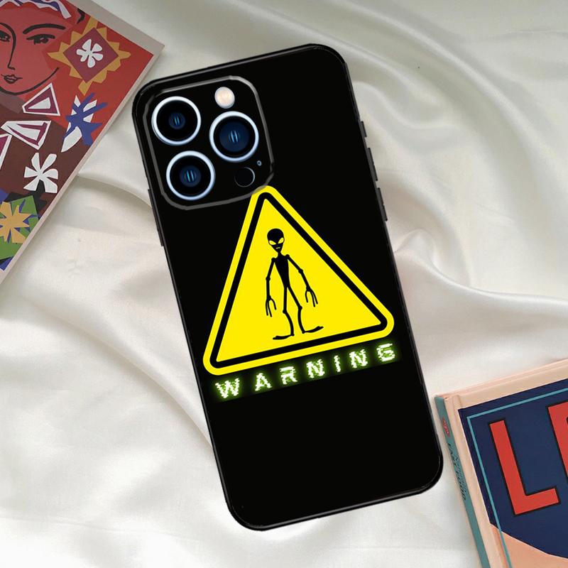 Alien Martian UFO Phone Case For iPhone 15 14 12 11 13 16 17 Pro Max 15 16 Plus 13 Mini 16e 17 Air Funda Cover