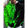 Men's Trendy Street Hooded Sweatshirt with Printed Design, Featuring a Hood Strap. Suitable for Daily Outings and Casual Gatherings.