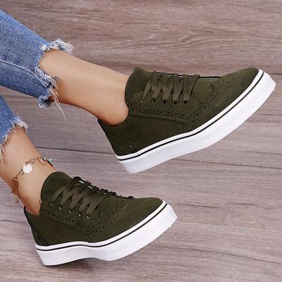 2024 2024 New Women's Low Top Vulcanized Shoes Round Toe Casual Flat Shoes Lace Up Walking Shoes Women's Versatile and Comfortable