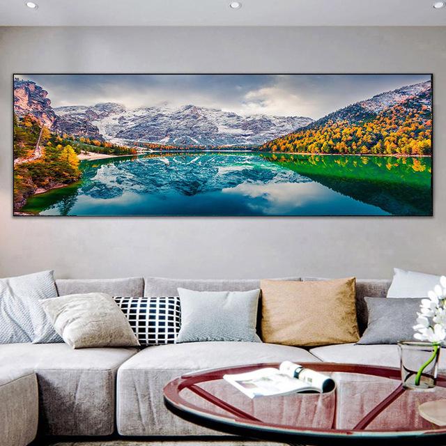 

Пейзаж Озеро Лес Камень Гора Пейзаж Природа 5D DIY Алмазная Живопись Большая Полная Выкладка Алмазная Мозаика Вышивка Подарок A67 Full Round 50x150CM светло-серый