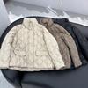 Womens Short Stand Collar Down Jacket 90% White Duck Winter Streetwear