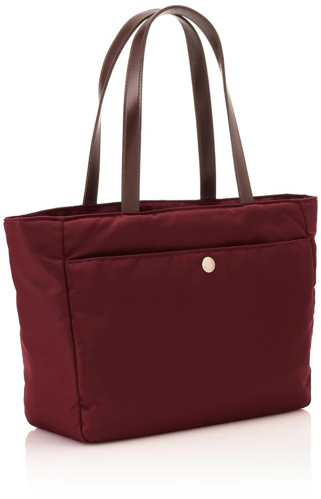U by Ungaro Broderie Tote Made of Nylon and Cowhide Leather with Embroidered Logo and Quilted A4 Size Shoulder Zipper Multiple Made In Bordeaux Bag,