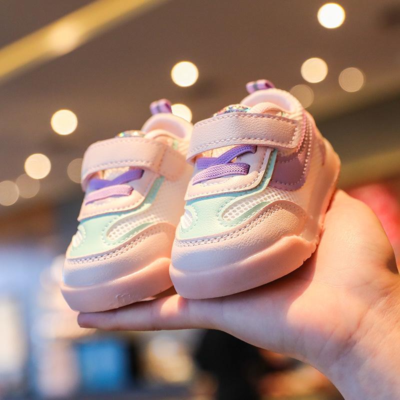 Children's Shoes Baby Soft Sole Sports Shoes Walking Shoes, Spring Autumn Mesh Fabric Anti Slip Casual Shoes for Boys Girls Kids