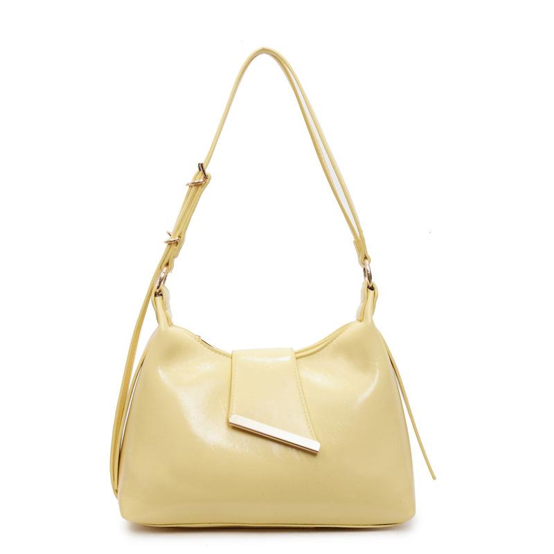 

Модная повседневная однотонная сумка для поездок на работу, женская новая универсальная сумка через плечо жёлтый