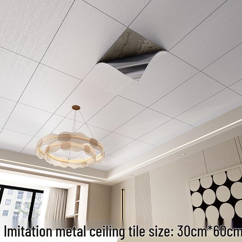 

Waterproof Self-Adhesive Metallic Ceiling & Wall Decoration Stickers 300x600mm with Adhesive