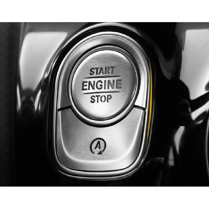 Silver Aluminum For Benz GLA - Cover Trim Inner One-Click Startup Button