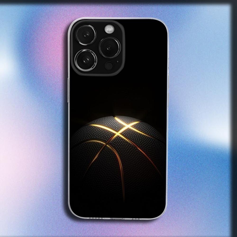 Sport Basketball 23 Phone Case For iPhone 16,15,14,13,12,11 Plus,Pro,Max,XR,XS,X,Plus,SE,Mini Transparent Soft Cover