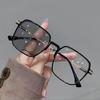 Plamis Pochromic Anti Radiation Metal Computer Glasses Anti Blue Light Eyeglasses Unisex