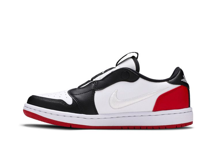 Women's Sneakers Nike Jordan 1 Retro Low Slip Black Toe (Women's) White/White-Gym Red-Black