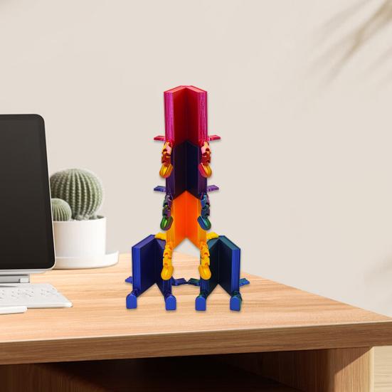 3D Printed Book Buddy Sitting Book Fidget Toy with Articulated Legs Tabletop Companion Book Figure for Home Desk Bookshelf Decor
