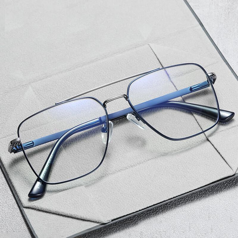 High-end Ultra-light Metal Frame Men's Myopia Glasses Anti Blue Light Blocking Glasses Prescription Shortsighted Eyewear