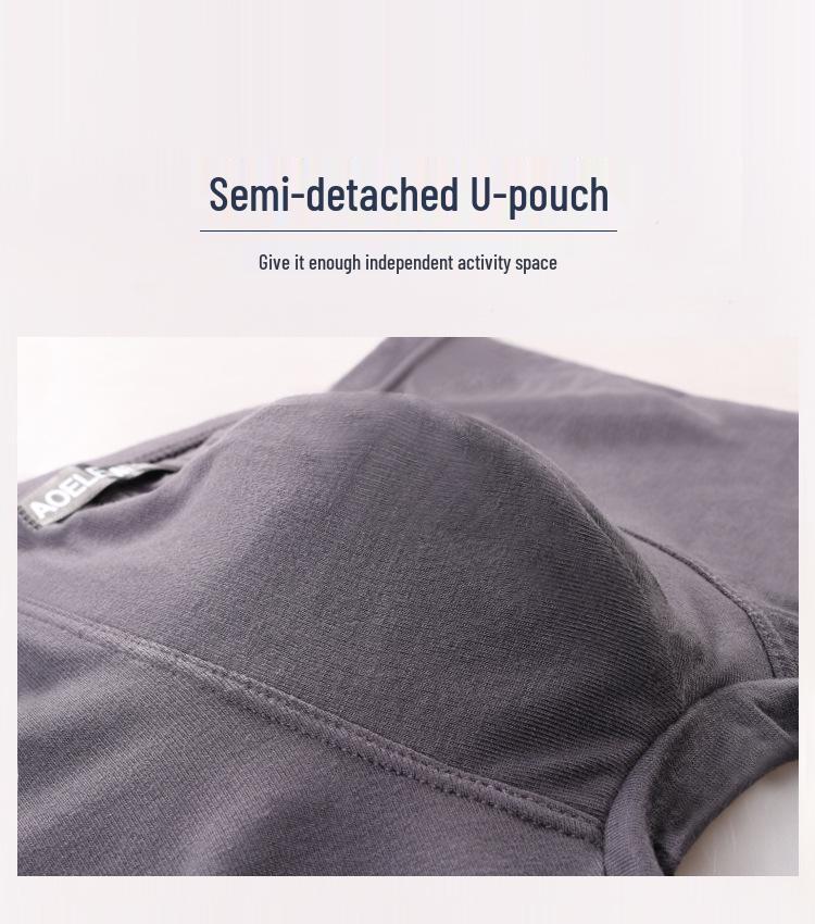 Aoyuan Herren 4er-Pack Mid-Waist Boxer Briefs - Bequem, Atmungsaktiv, Jugendliche Passform