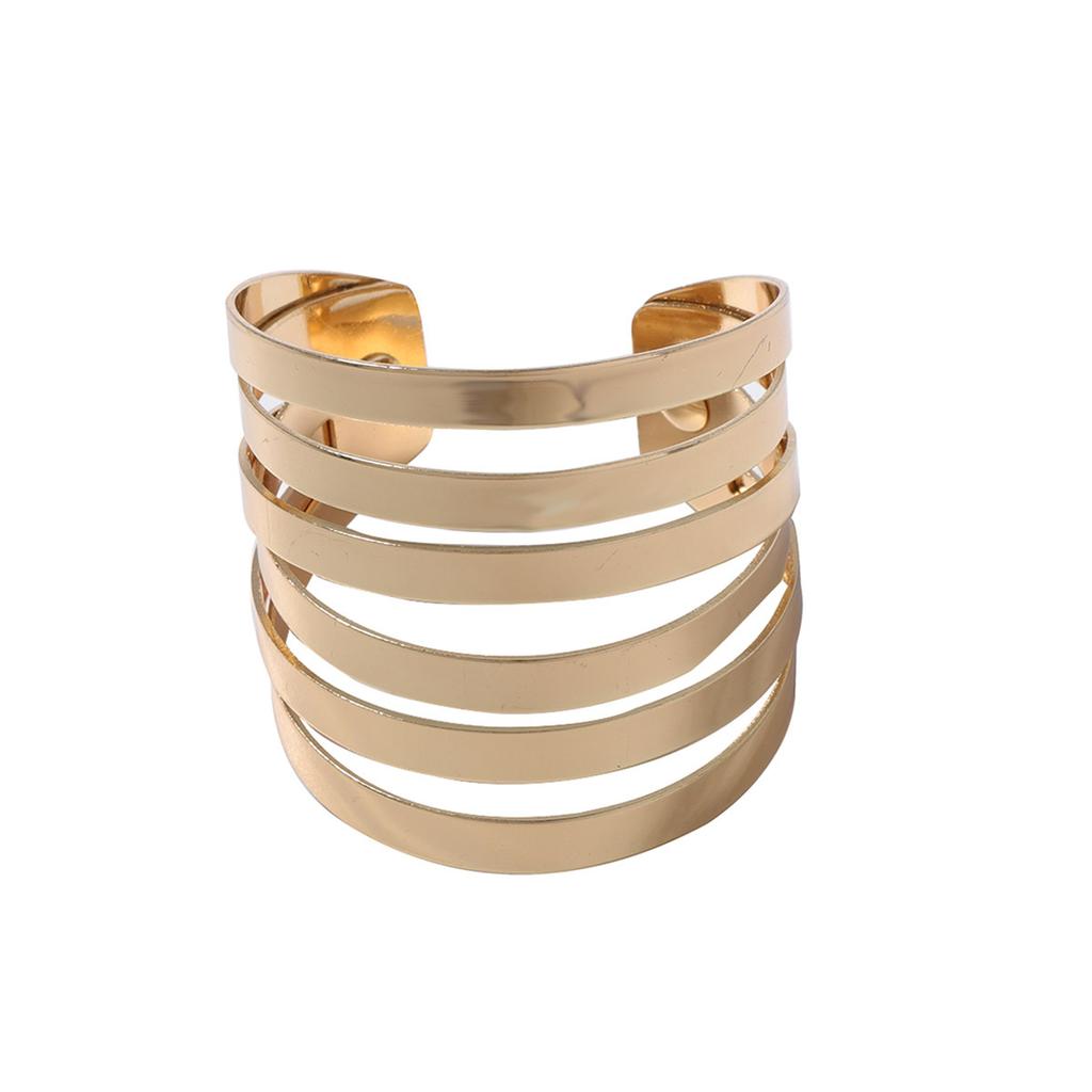 Punk Style Fashion Simple Personality Niche Design Sense Metal Hollow Ring Opening Women's Leisure Bracelet