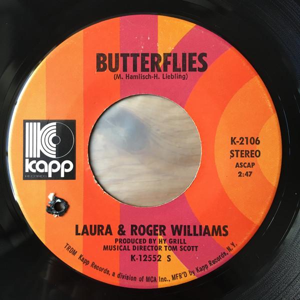 

7inch Record LAURA WILLIAMS ROGER WILLIAMS Butterflies Junk K2106 Kapp Records 1970 US Pop Used