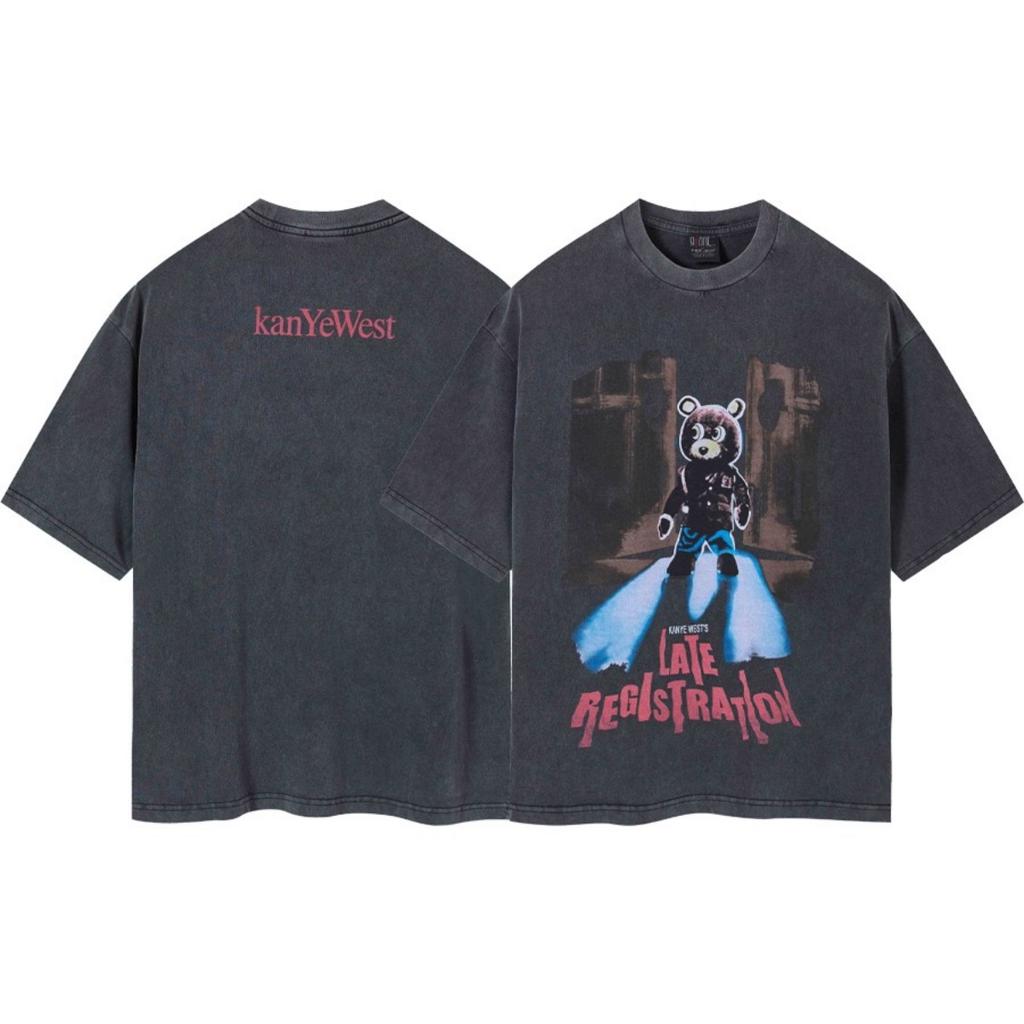 ZYLLO  Vintage Wash Heavy Cotton High Quality Short Sleeve T-shirt Fashion Casual for Men and Women