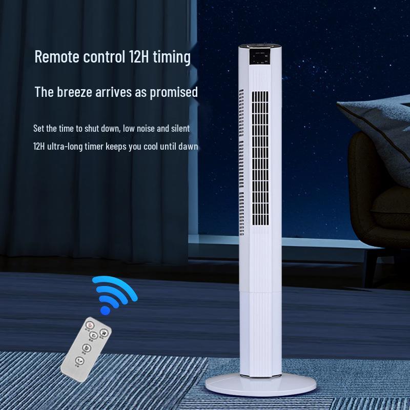 Silent Leafless Tower Fan: Vertical Electric Fan for Home, Dorm, or Desk Use