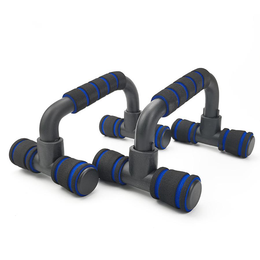 Anti slip push up H-shaped support bar home fitness power frame gym handle push up bar arm and chest muscle training синий