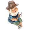 Fishing Gnome Sitter Funny UV Resistant Resin Decorative Outdoor Garden Lawn Gnome for Yard