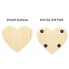 6/12er Set Holzscheiben Unbehandelte Holzchips Herzförmige Heimdekoration & DIY-Bastelarbeiten: Rohlinge aus Holz mit rutschfester Matte