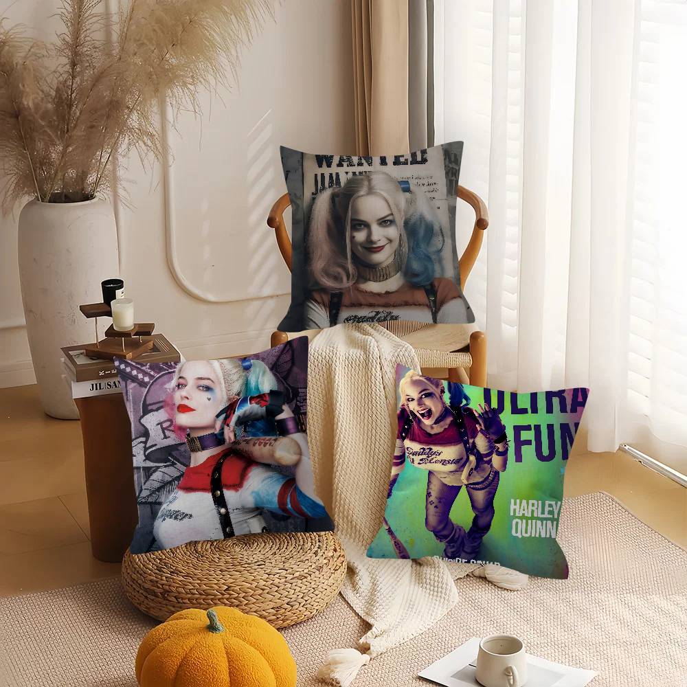 Cushion Cover Inches Farmhouse Decor Home Throw Pillow Covers For Couch Decorations Movie H-H-Harley Cool Quinn