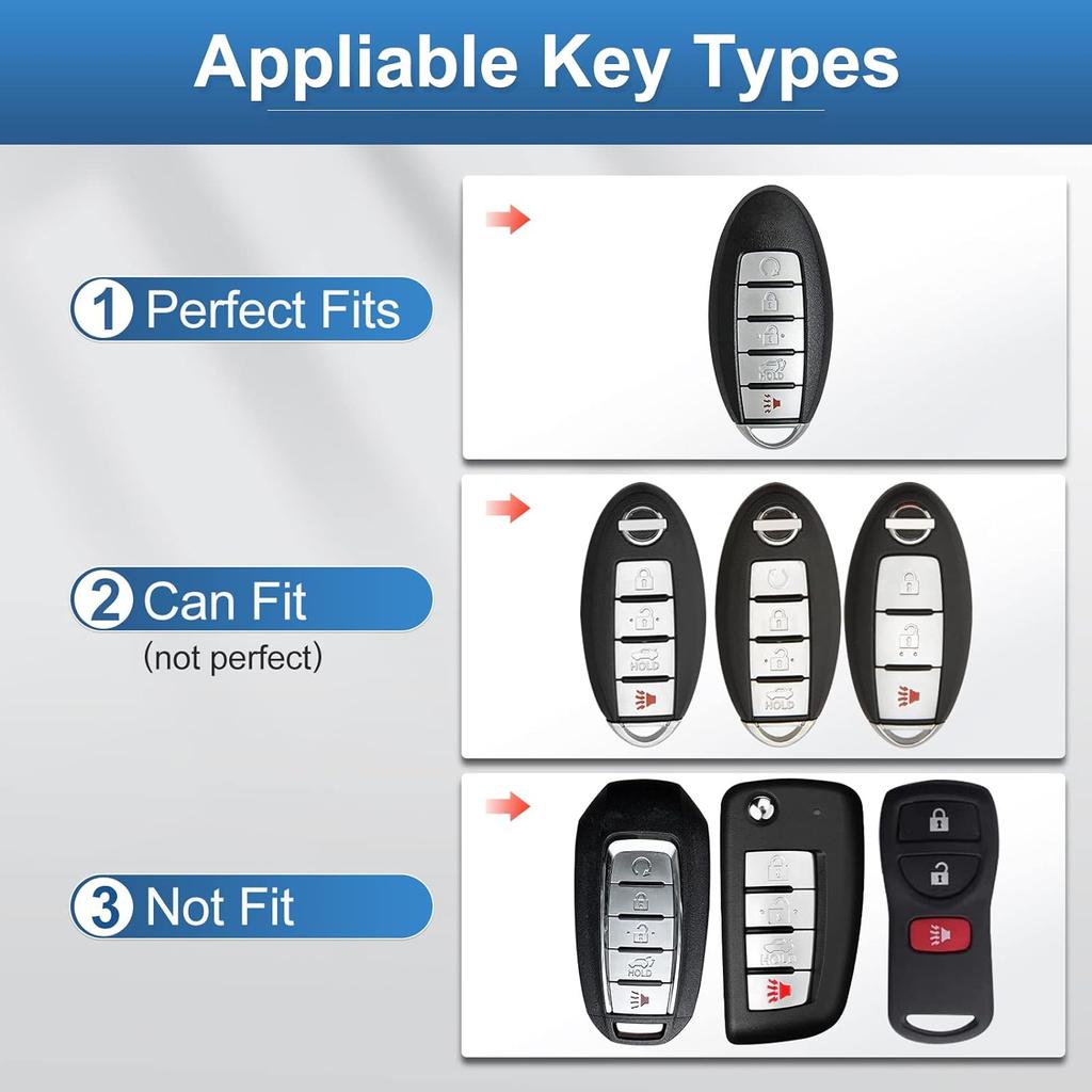 Nissa Schlüsselanhänger-Abdeckung mit Schlüsselanhänger, weiche TPU-Schlüsselhülle, passend für Altima Rogue
