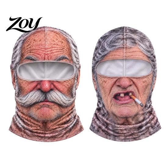 Group Photo Props Funny Realistic Face Ski Mask, Breathable Acrylic And Modal Full Winter Adventure Gear Balaclava, Windproof Headgear for Outdoor