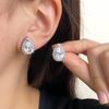 0.5-1ct D Color Moissanite Stud Earrings For Women Top Quality 100% 925 Silver Sparkling Wedding Jewelry