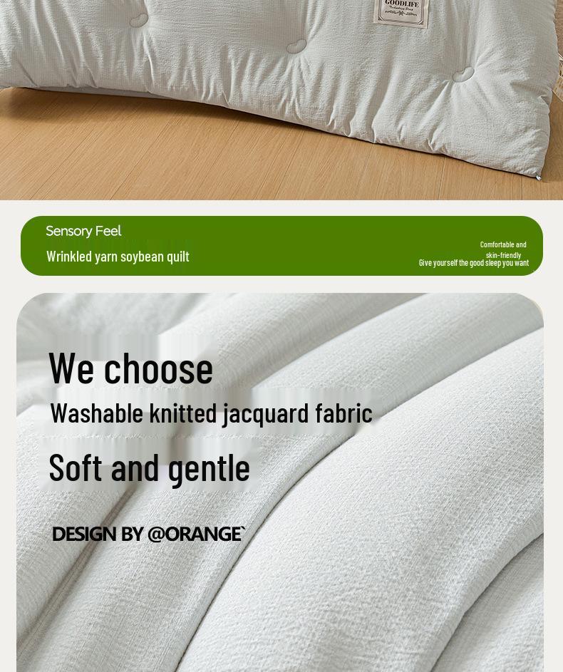 Kołdra Gruba z Włókna Sojowego Klasy A Antybakteryjna - Ciepła na Zimę, Przytulna na Wiosnę i Jesień, Pojedyncza Kołdra Bawełniana na Wszystkie Sezony