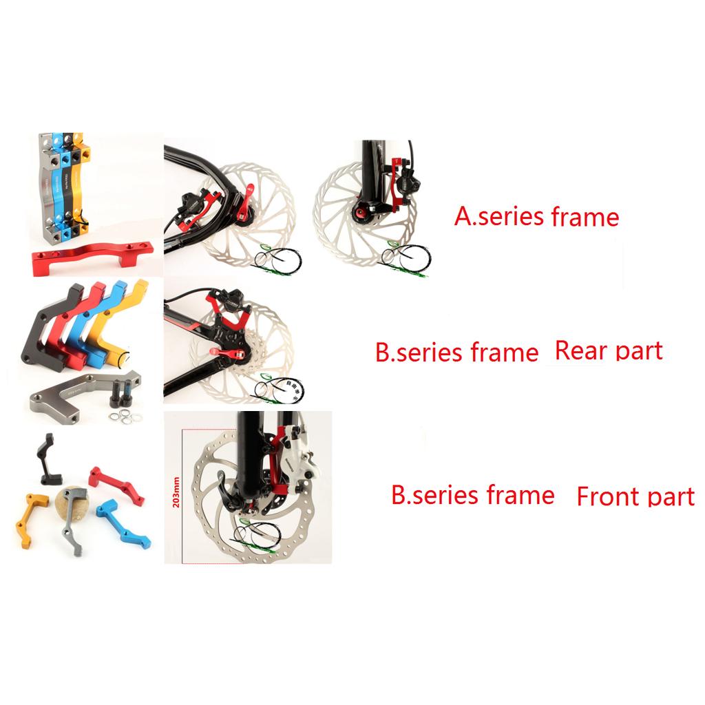 Disc Brake Adapter, Aluminum Alloy, CNC Machined, Mounting Bracket, Mountain Bike Caliper