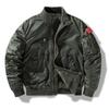 Mens Winter Thickened Fleece-Lined Aviator Jacket Retro Stand Collar Tactical Workwear Outerwear