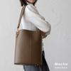 VITAFELICE Women's One-Handle 2-Way Vertical Tote Bag Inb-10129p (Mocha)