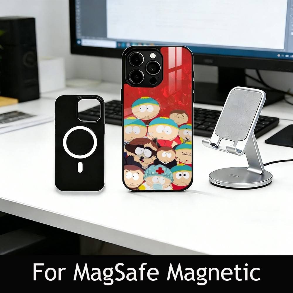 Animated Humor S-South Park Phone Case For iPhone17,16,15,14,13,12,11 Plus,Pro Magnetic For Magsafe Wireless Charging