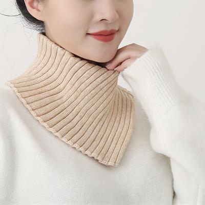 Detachable Knitted Turtleneck Fake Collar For Women Neck Warmer Autumn Winter Warm Cover Head Neck Knitting False Collar