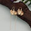 Bohemian Geometric Gold Color Ginkgo Biloba Leaf Shape Drop Earrings for Women Statement Earring Jewelry Accessory Punk Style