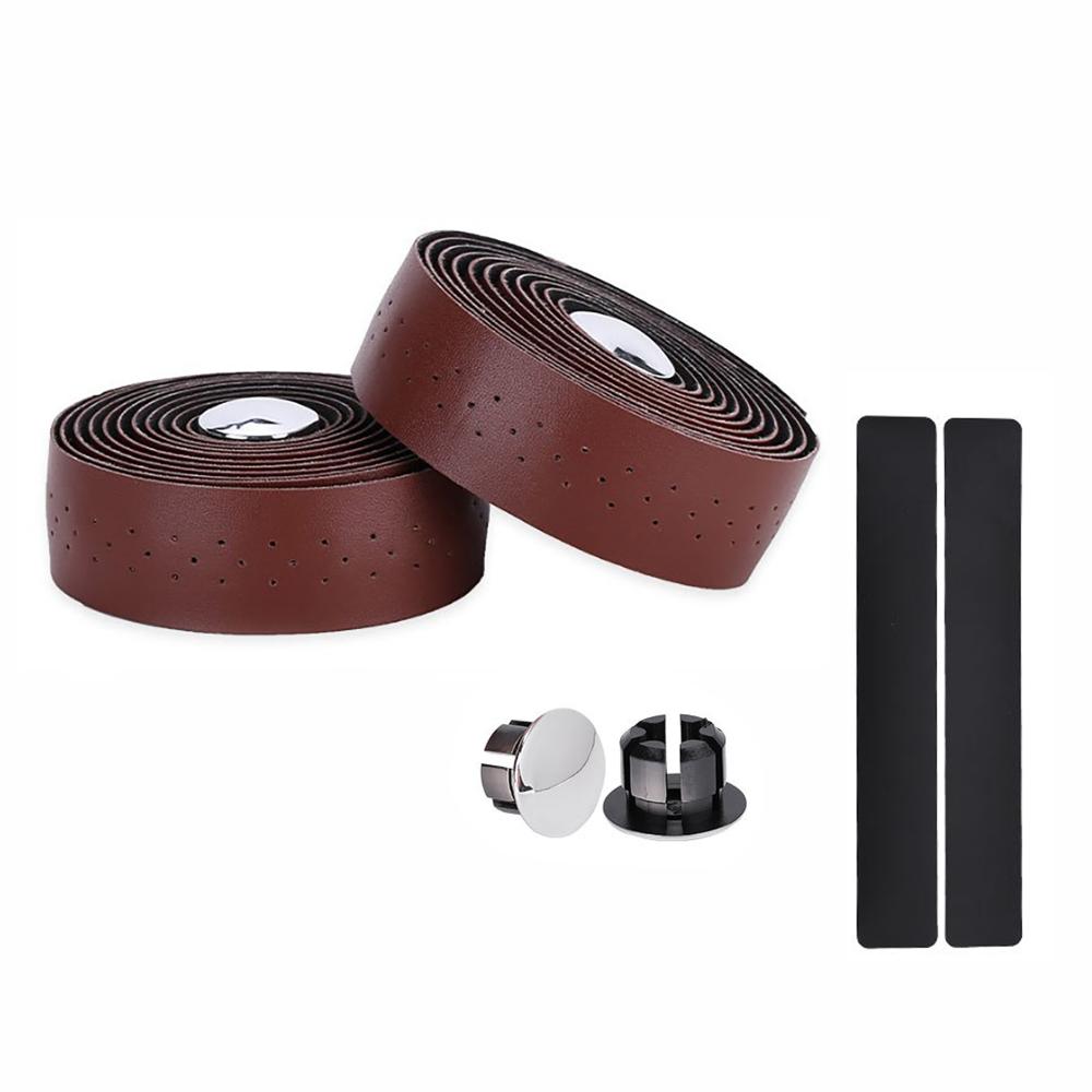 

1 Pair Quick Drying Bike Handlebar Tape PU+EVA Bicycle Bar Tape Bike Grip Enhancement коричневий