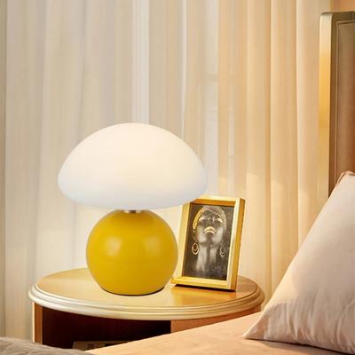 Lâmpada de mesa com carregamento USB cogumelo luz noturna interruptor de toque lâmpada de cabeceira quarto proteção ocular regulável iluminação de mesa led de aprendizagem