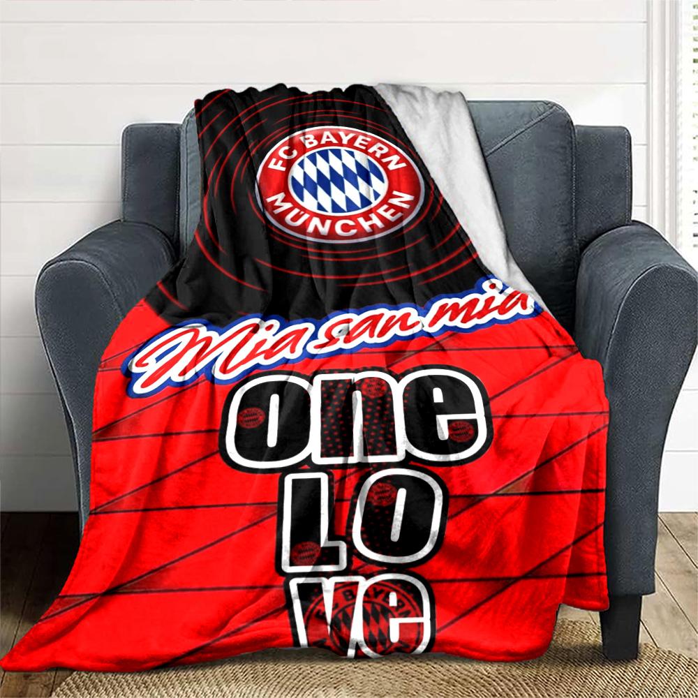 Bayern Munich Stars Blanket Soft Warm Cozy Perfect for Sofa Bedding Couch for All Seasons Digital Print Suitable for Gifting Relatives and Friends
